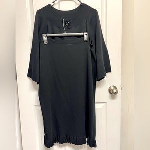 Dress Barn Chic Black Skirt Set: 2X Top and Size 18 Skirt